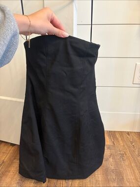 tube a line mini black dress